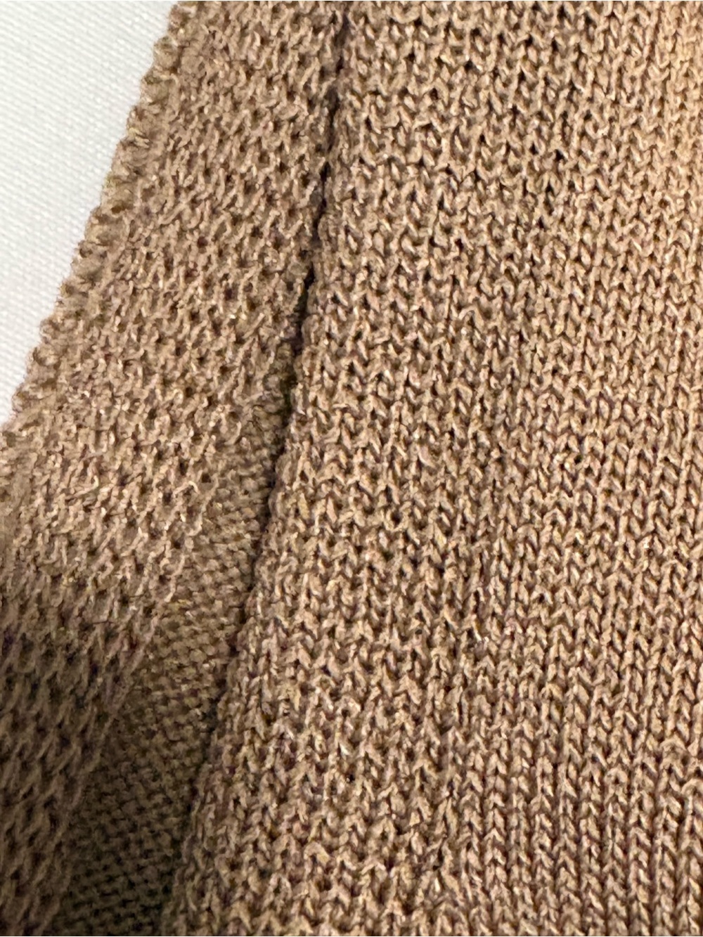 Nine West Camel/Tan Sleeveless V-Neck Knit Vest with Decorative Button M - New - Picture 3 of 7